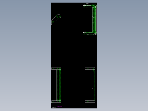 取手(鋁合金)(C)A2-2D多系列多零件图纸模型