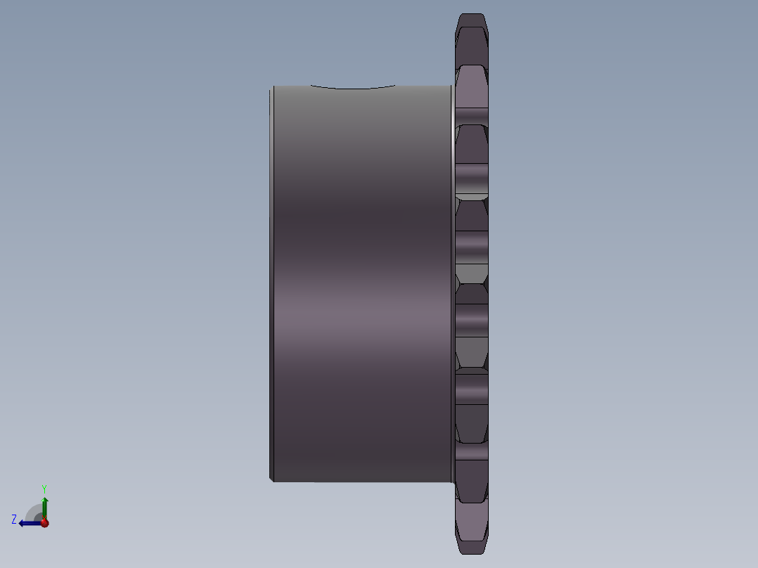 S25 链惰轮轮右视图