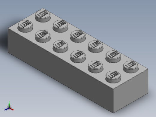 乐高套装 4421基本积木-4181142 - 2456 - 44237 White Brick 2 x 6.SLDPRT