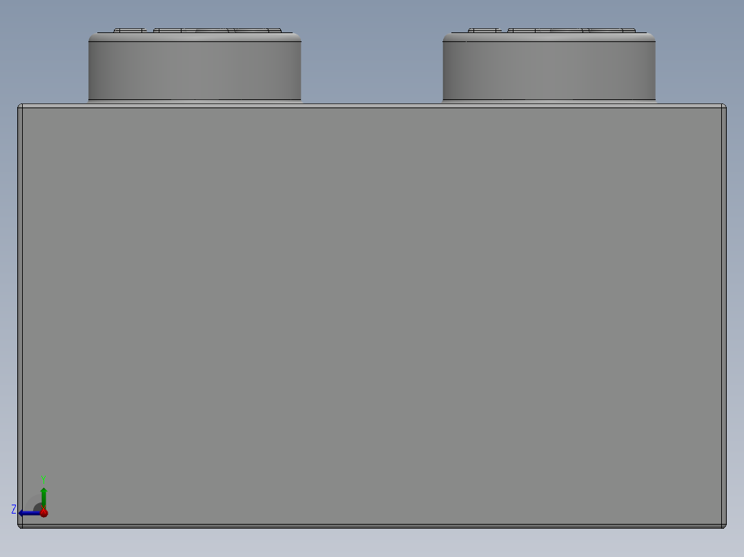 乐高套装 4421基本积木-4181142 - 2456 - 44237 White Brick 2 x 6.SLDPRT右视图