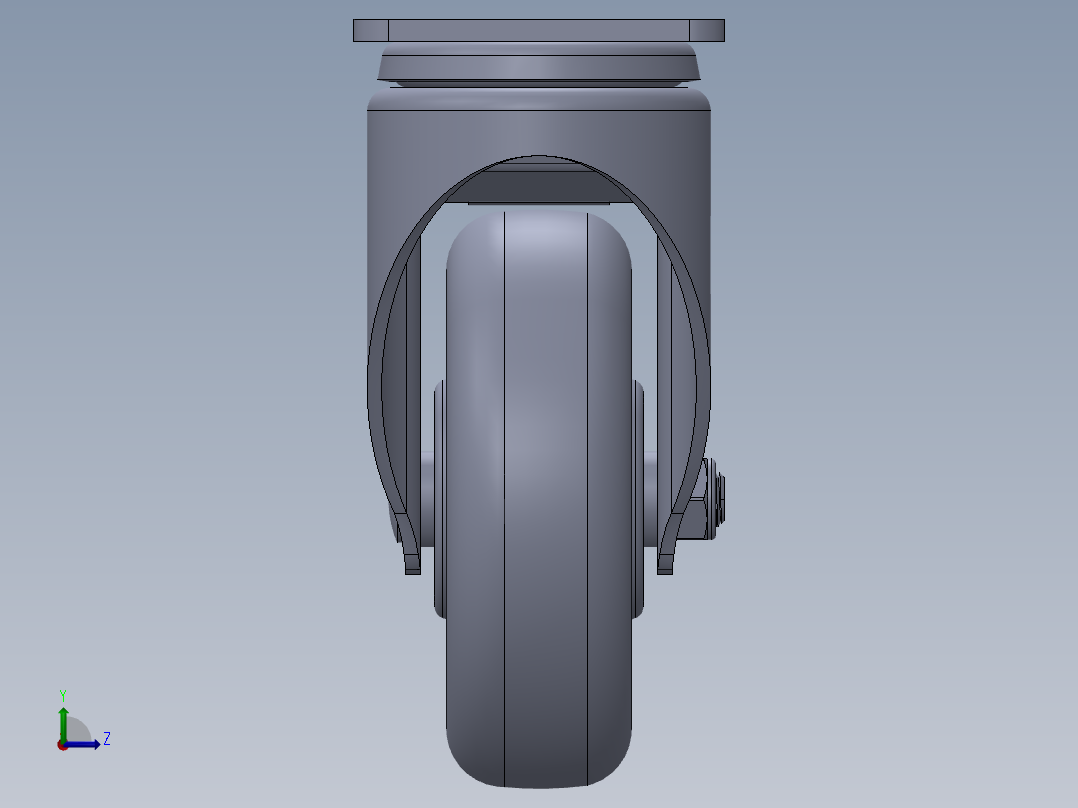 标准脚轮-WH-5024H-76 4in SWIVEL BRAKE PLATE H=133 45x75mm pitch左视图