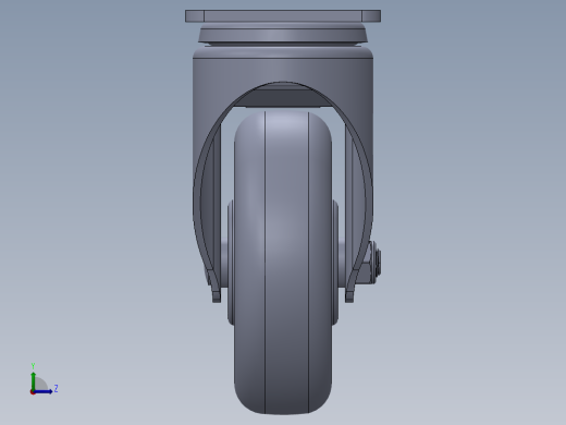 标准脚轮-WH-5024H-76 4in SWIVEL BRAKE PLATE H=133 45x75mm pitch左视缩略图
