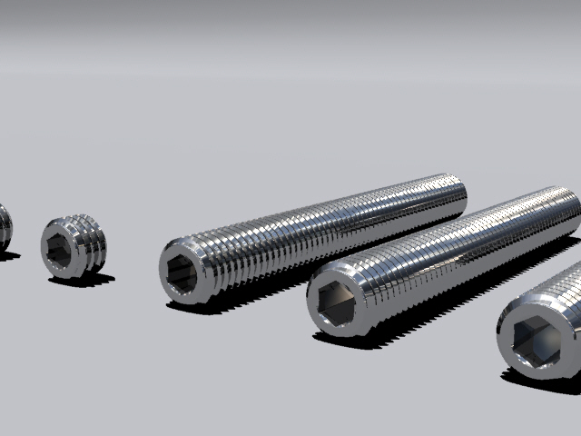 带和不带螺纹的DIN-913 ISO-4026 M12平端六角凹头紧定螺钉。长度从8毫米到100毫米