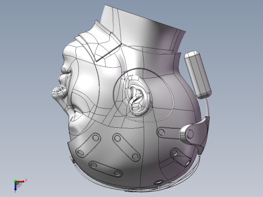 医疗头戴设备SW三维模型俯视缩略图