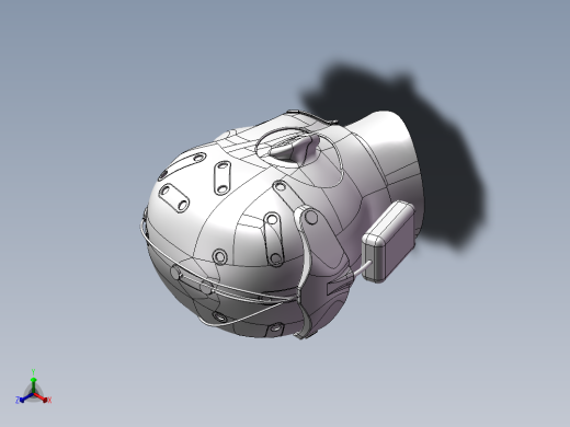 医疗头戴设备SW三维模型正等轴测缩略图