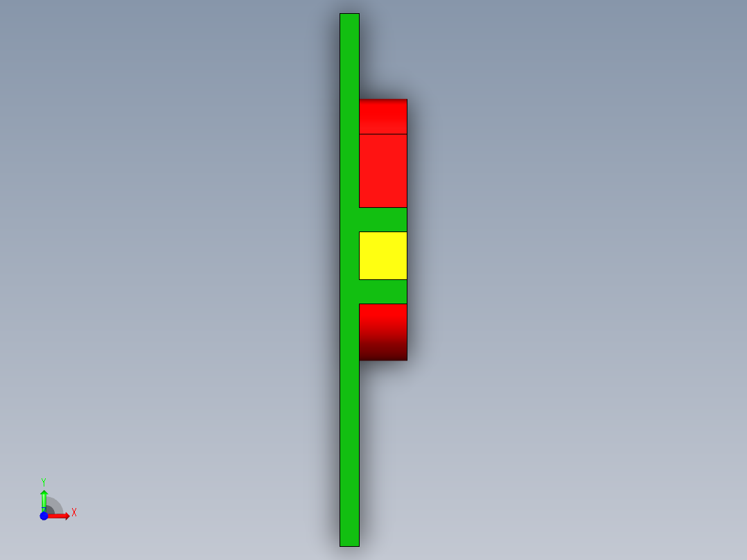 凸轮从动机构前视图