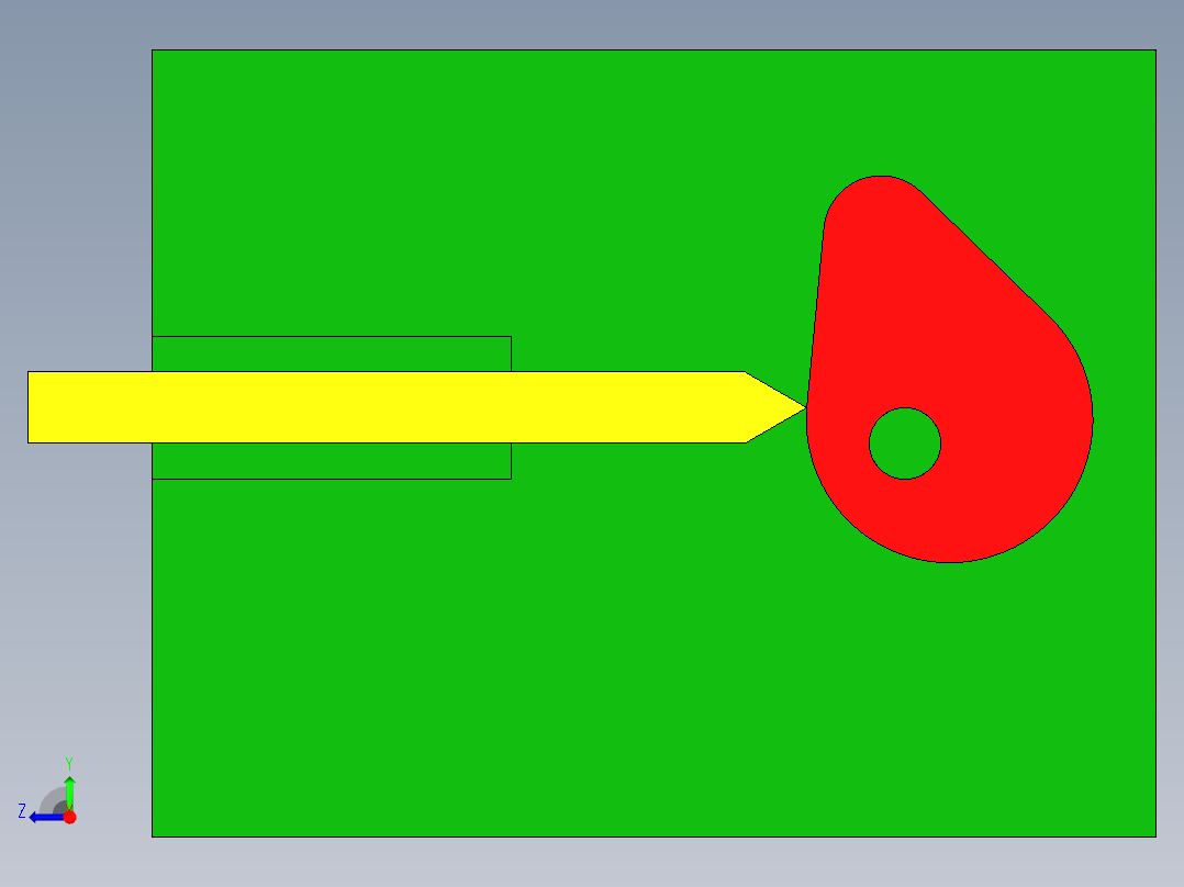 凸轮从动机构右视图