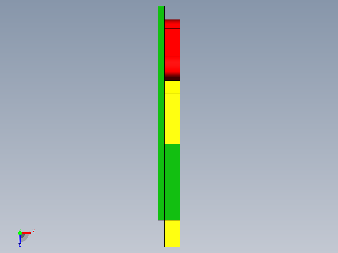 凸轮从动机构俯视图