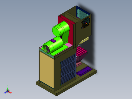 纯伺服数控转底座冲床正等轴测缩略图