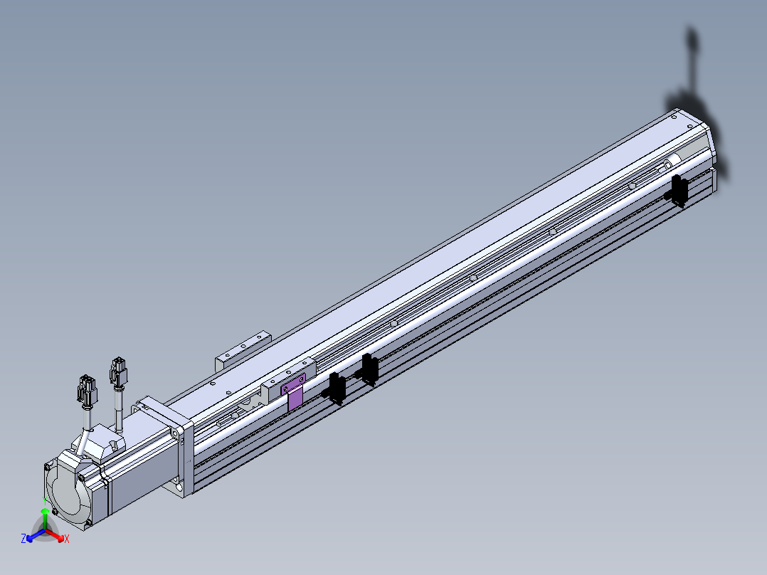 东锦丝杆传动-直线滑台模组DH60-L10-S450-BC-T400-C3主视图