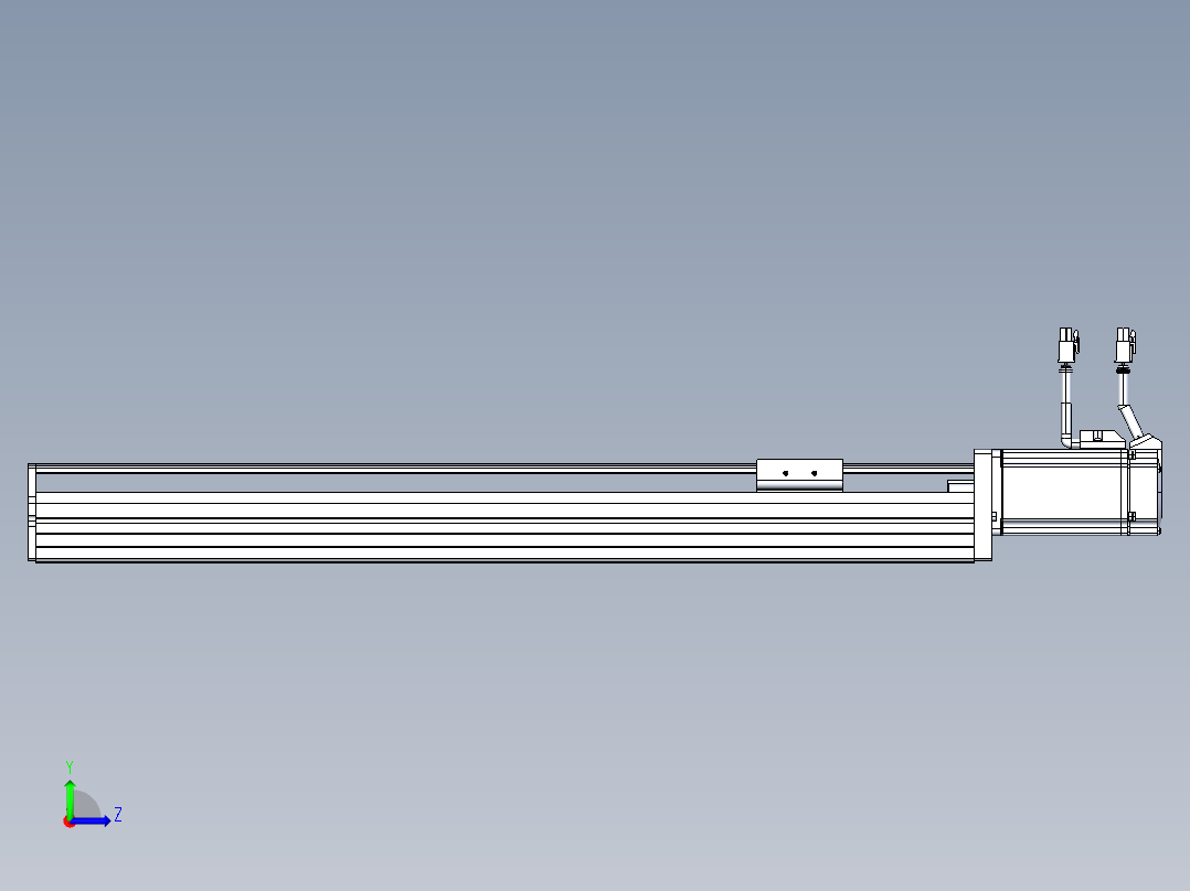东锦丝杆传动-直线滑台模组DH60-L10-S450-BC-T400-C3左视图