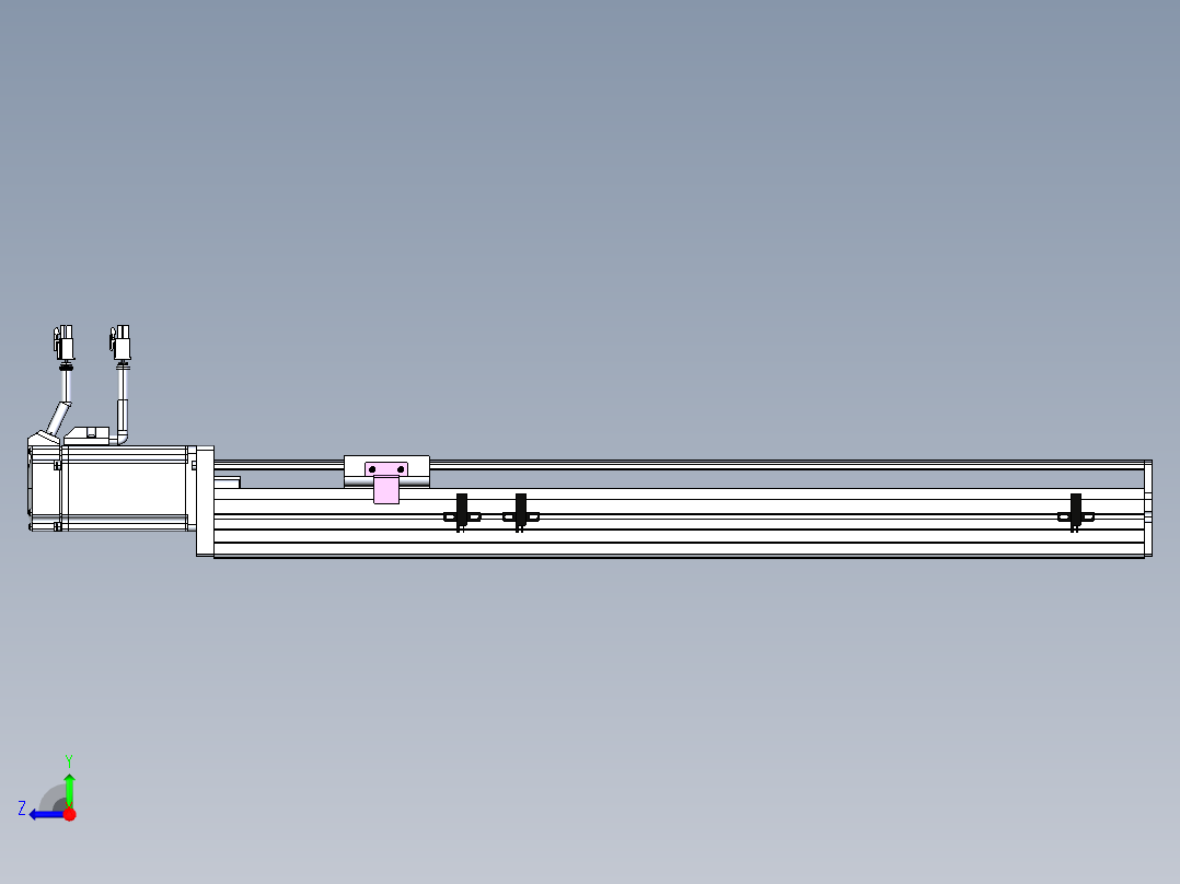 东锦丝杆传动-直线滑台模组DH60-L10-S450-BC-T400-C3右视图