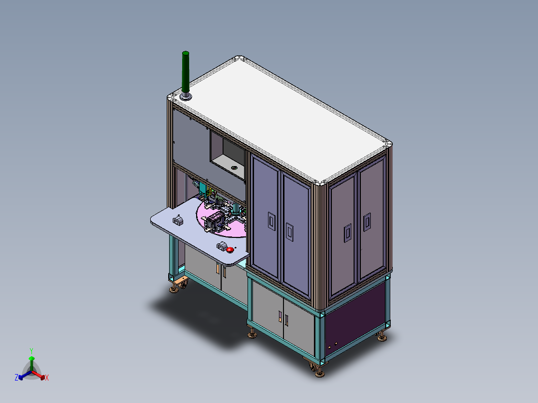 全自动苹果6贴膜机、非标自动化设备正等轴测图