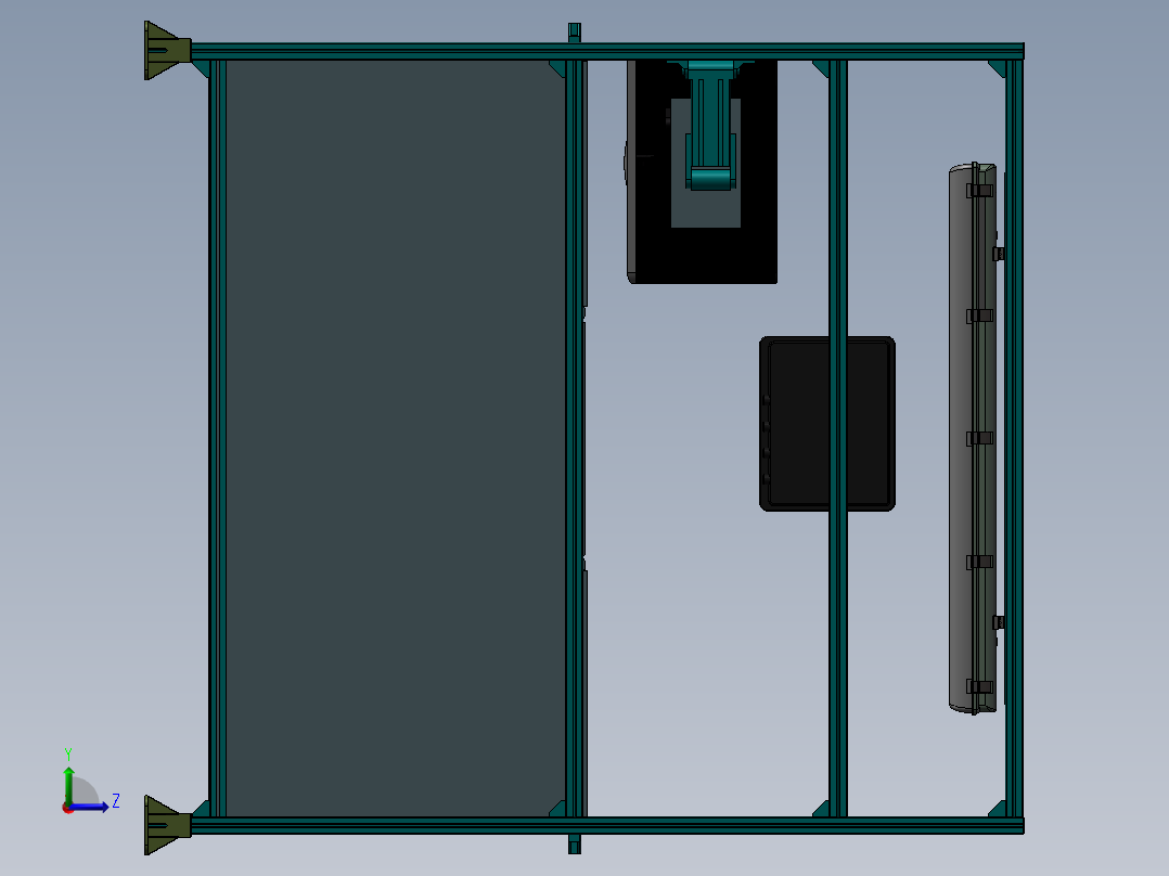 型材检测机sw14左视图