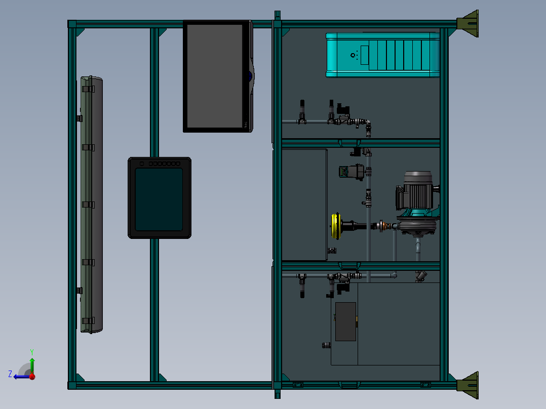 型材检测机sw14右视图