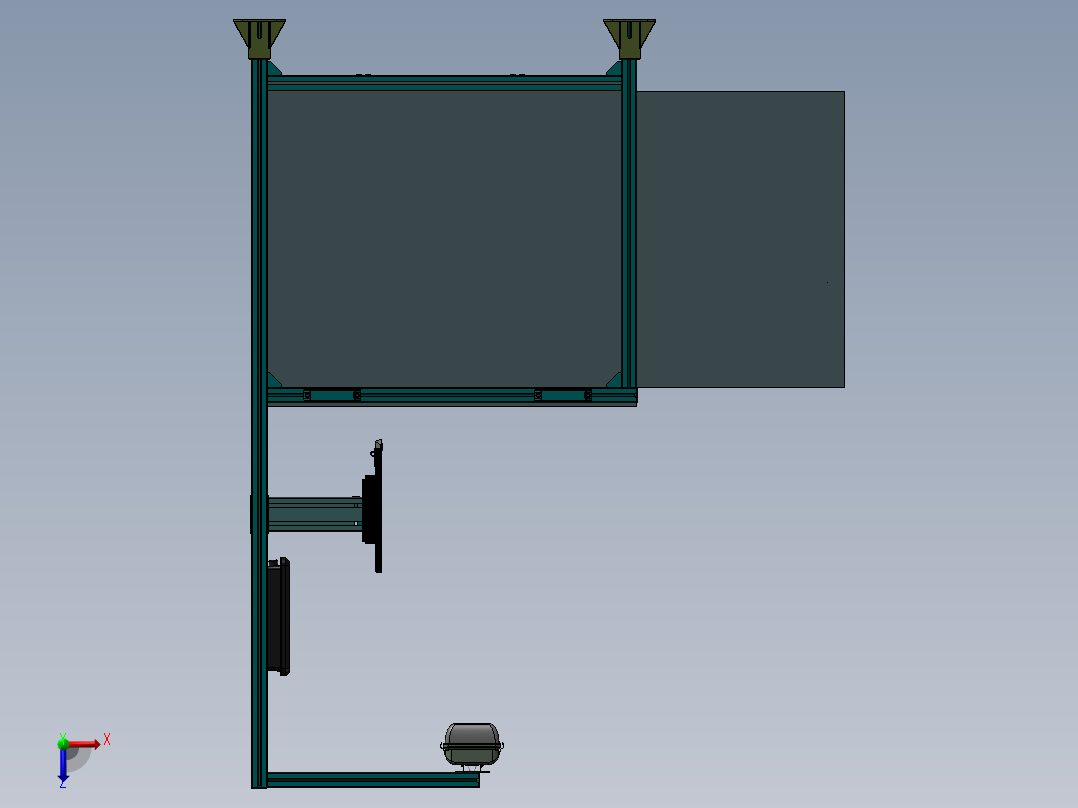 型材检测机sw14俯视图