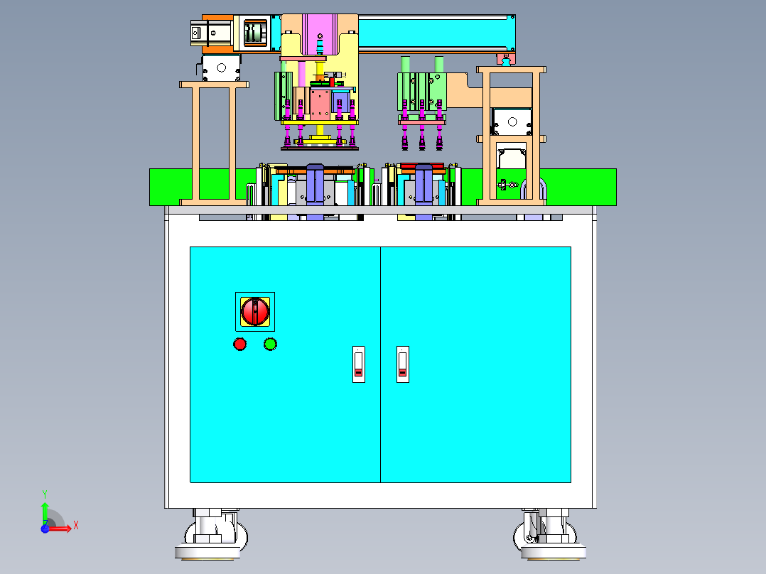 AOI移印转板机sw24可编辑前视图