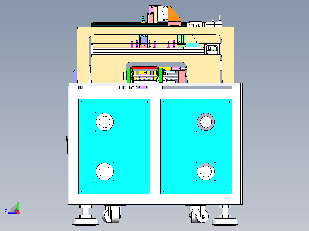 AOI移印转板机sw24可编辑右视图