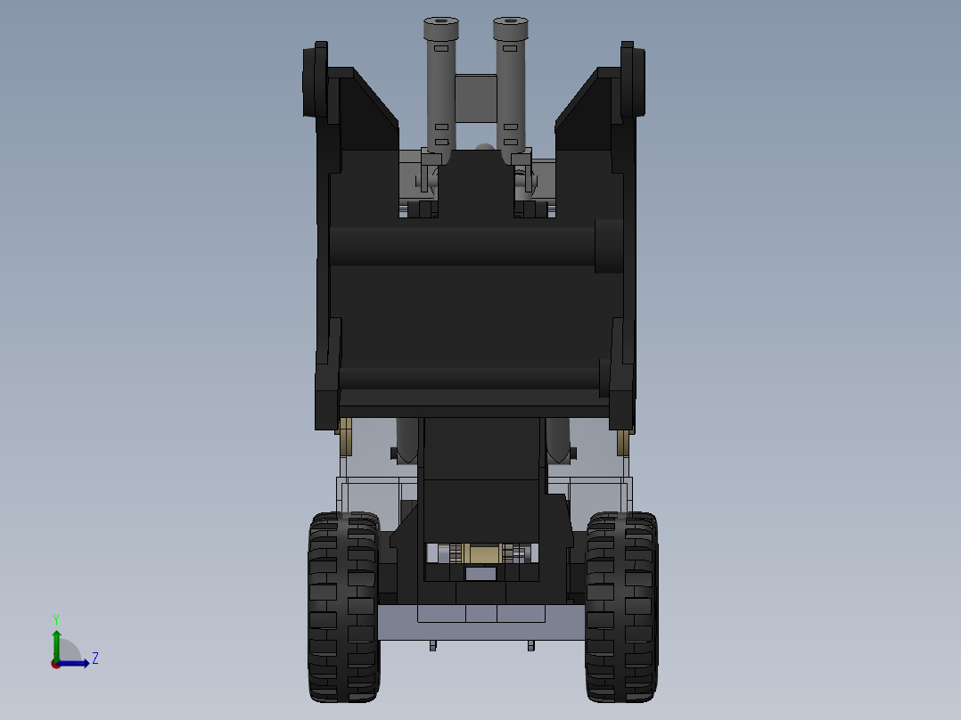 挖掘机玩具模型左视图