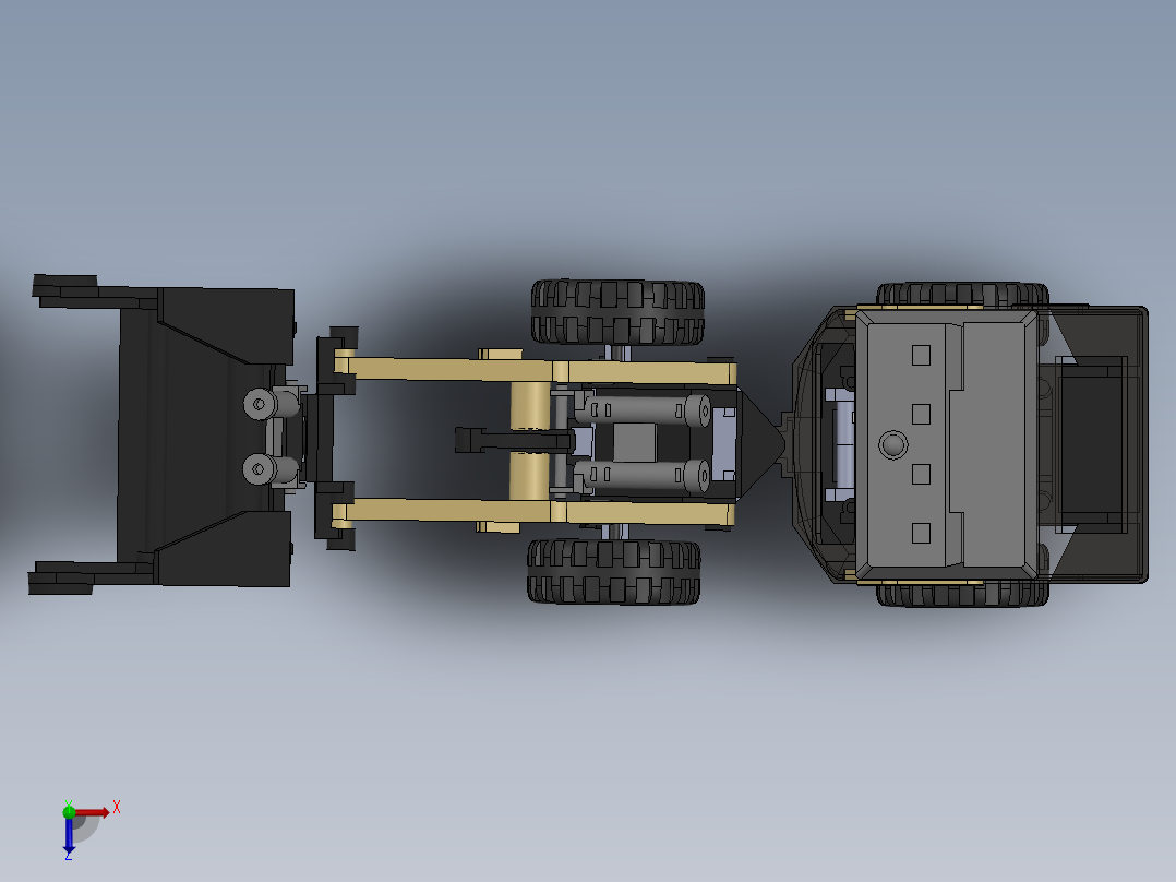 挖掘机玩具模型俯视图