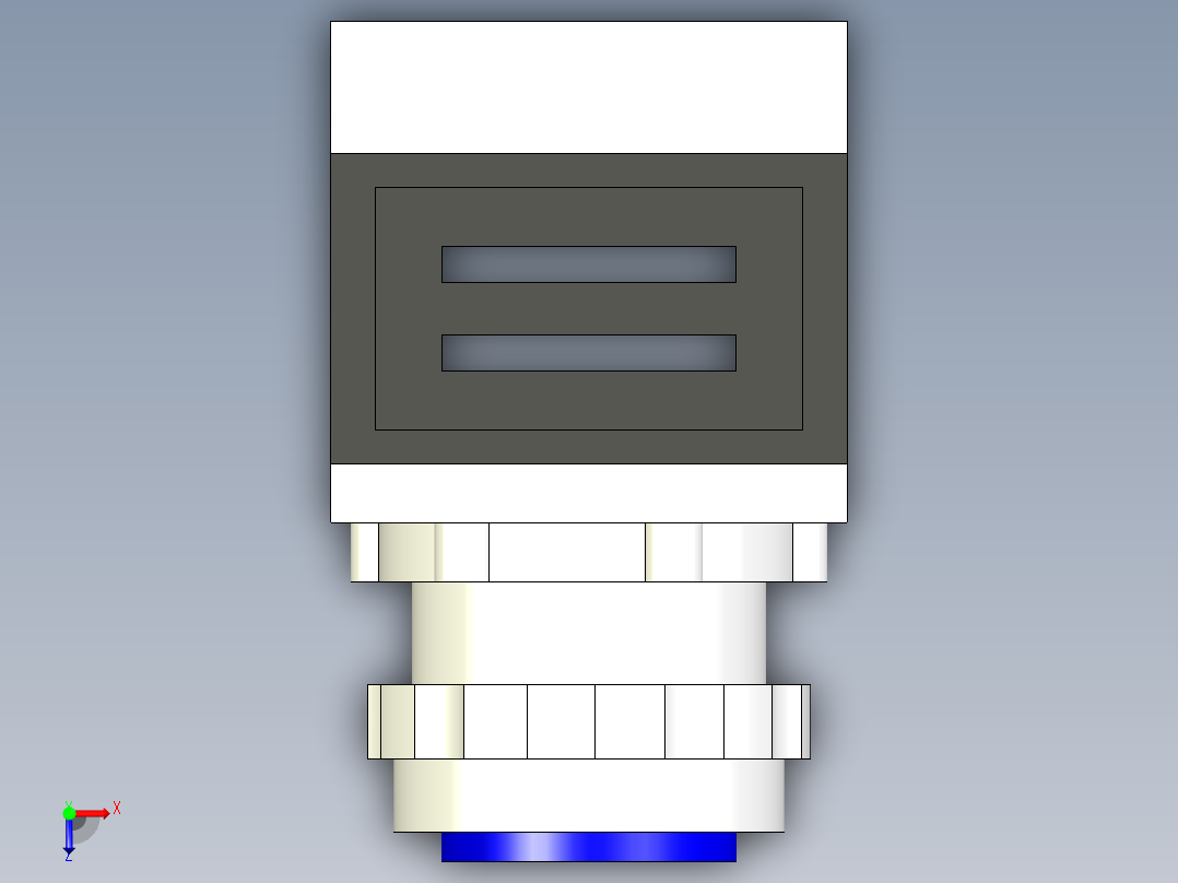 德力西电气LD11-25 纯蓝 圆平形俯视图