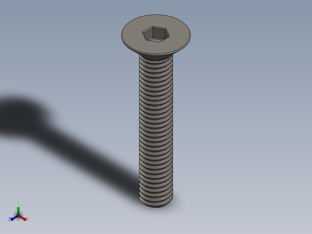 Screw_ISO_10642_M3x18_A2.SLDPRT正等轴测图