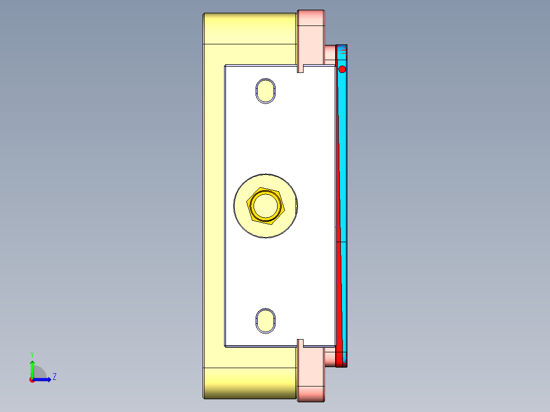 铝制笔记本C壳铣外观面治具模型左视图