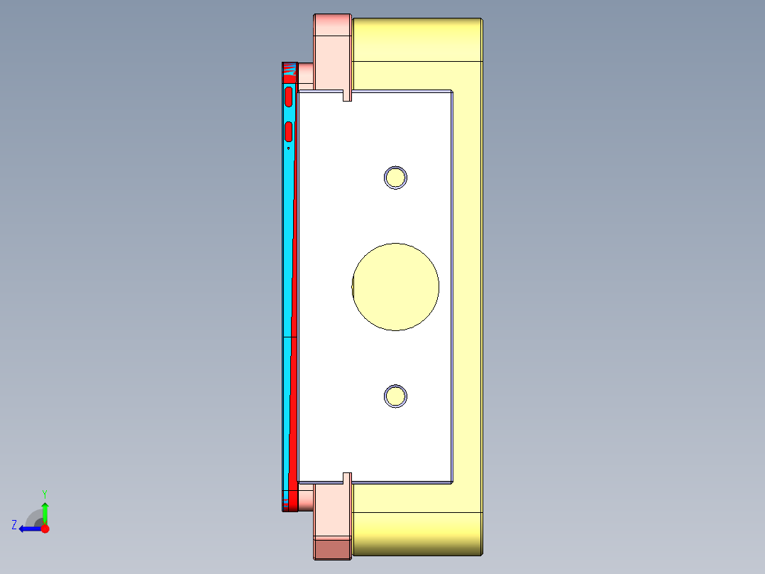 铝制笔记本C壳铣外观面治具模型右视图