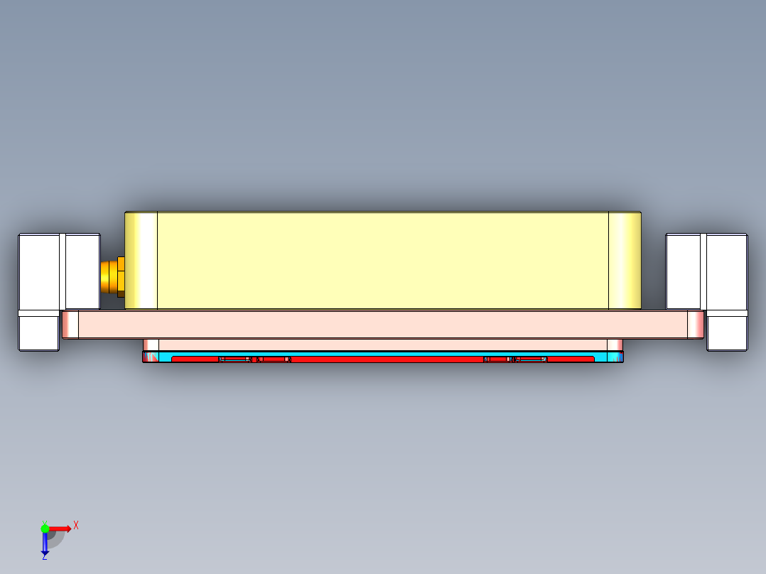 铝制笔记本C壳铣外观面治具模型俯视图