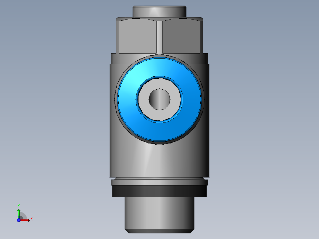 调速接头~GRLA-1_8-QS-6-D~FESTO前视图