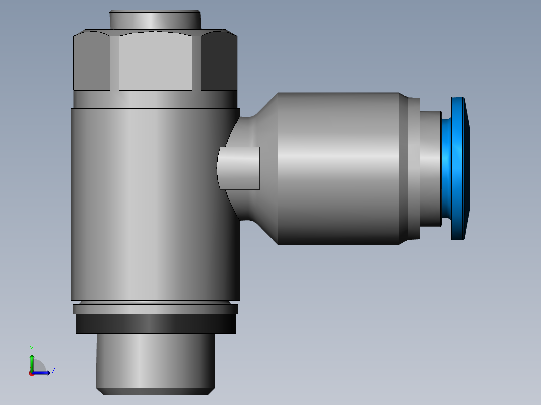 调速接头~GRLA-1_8-QS-6-D~FESTO左视图