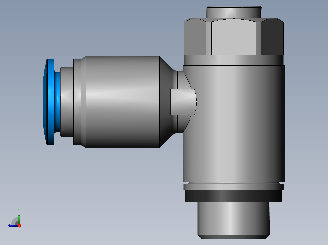 调速接头~GRLA-1_8-QS-6-D~FESTO右视图