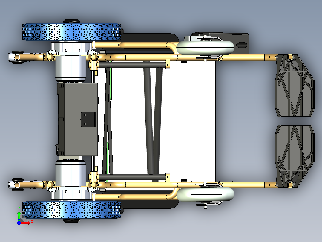 电动轮椅结构设计sw前视图