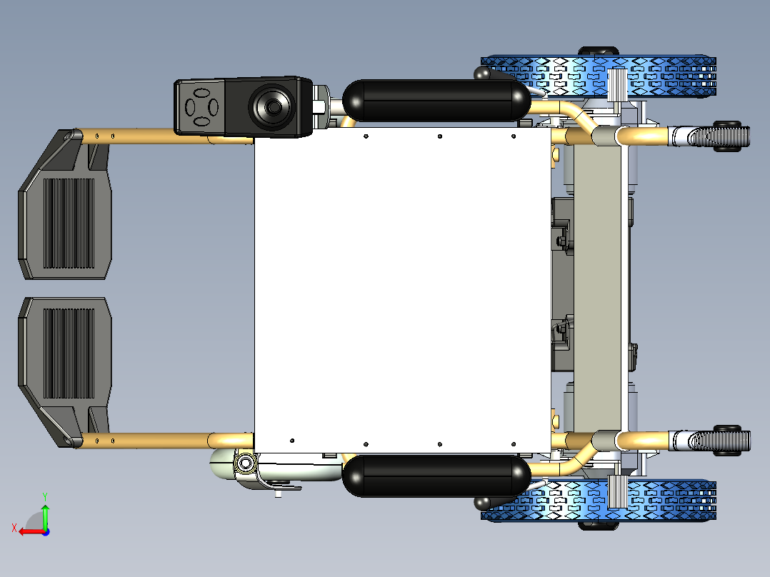 电动轮椅结构设计sw后视图