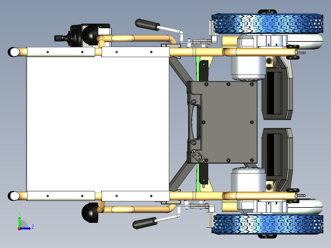 电动轮椅结构设计sw左视图