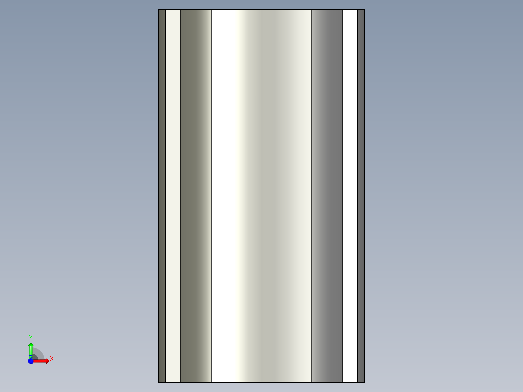 对称凹槽线棒前视图