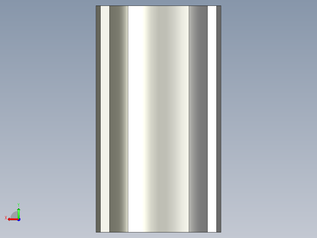 对称凹槽线棒后视图