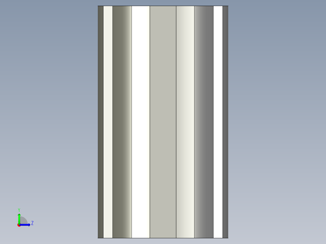 对称凹槽线棒左视图