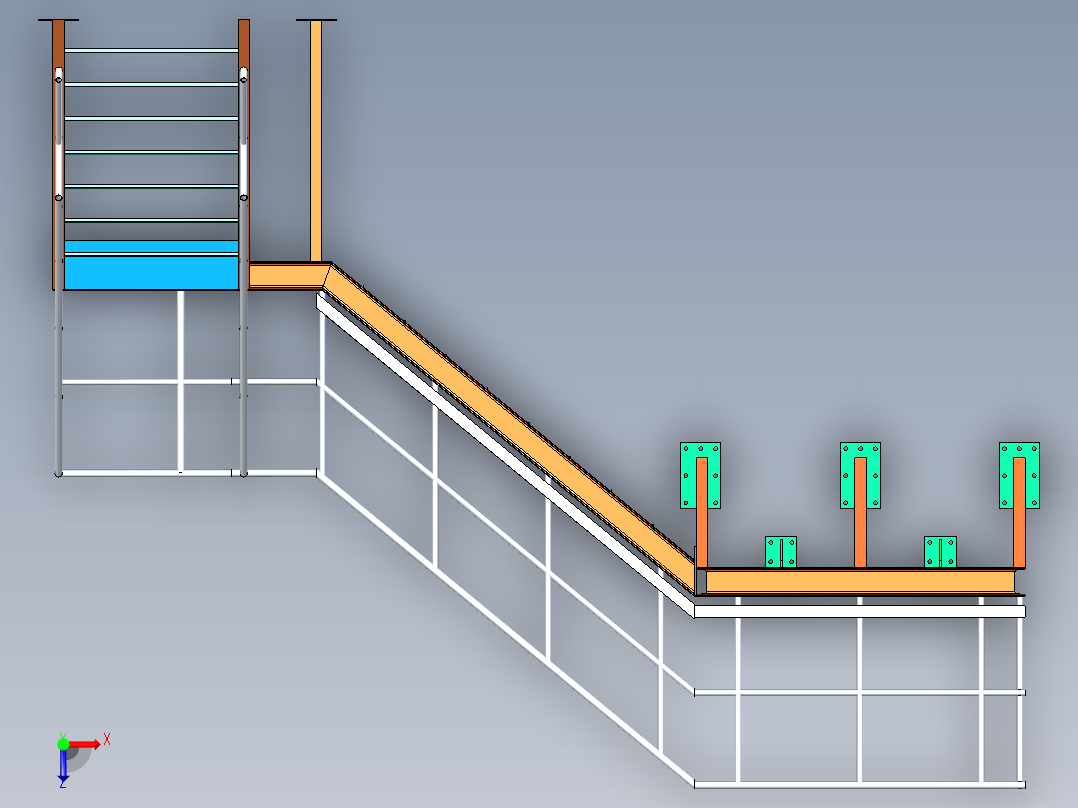 B2004658-钢架楼梯俯视图