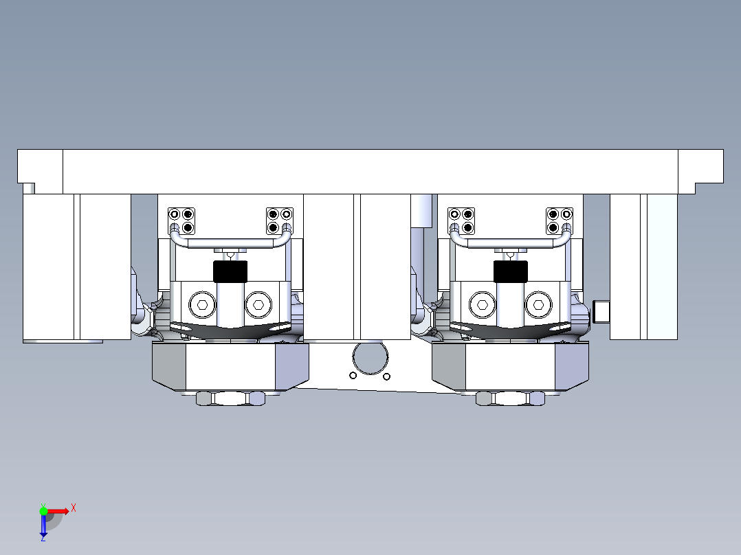 汽车连杆加工粗镗大小孔俯视图