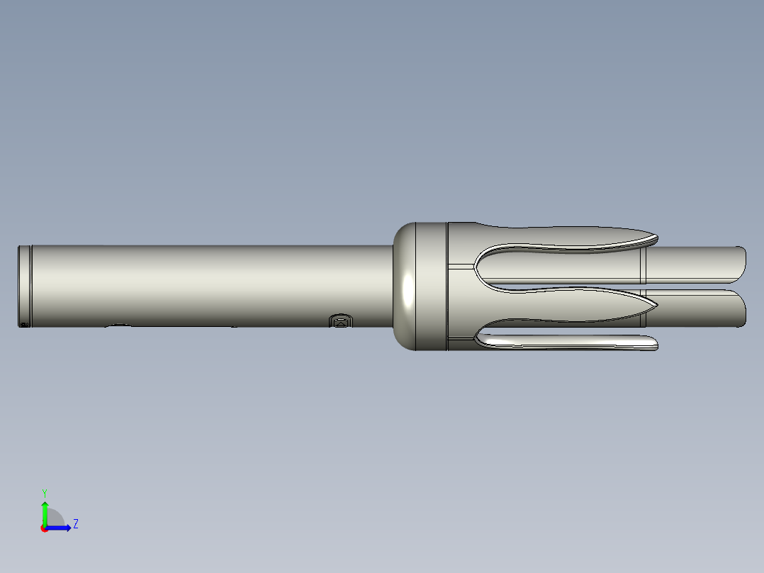 自动卷发棒左视图