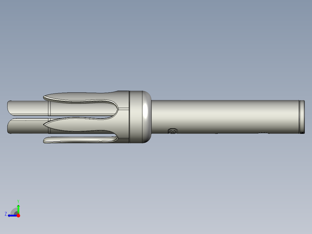 自动卷发棒右视图