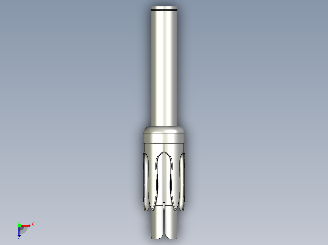 自动卷发棒俯视图