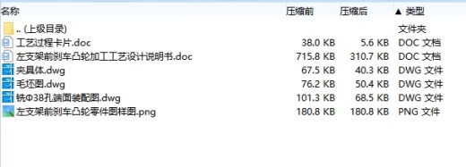 左支架前刹车凸轮的铣Φ38孔端面夹具设计3张CAD图缩略图