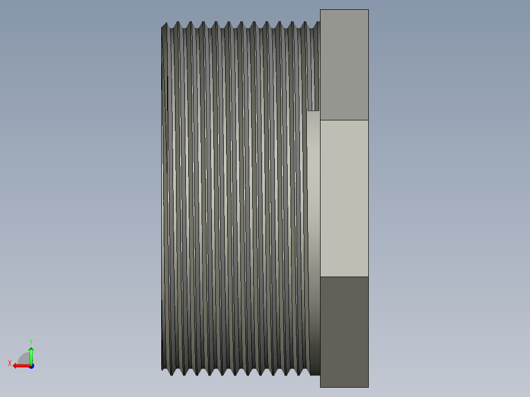 螺纹管转接头-内外丝异径 DN50-DN20后视图