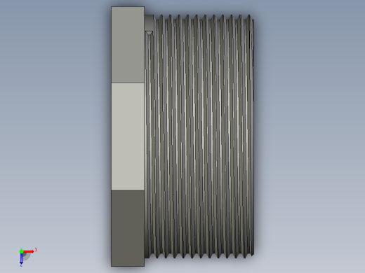 螺纹管转接头-内外丝异径 DN50-DN20俯视缩略图
