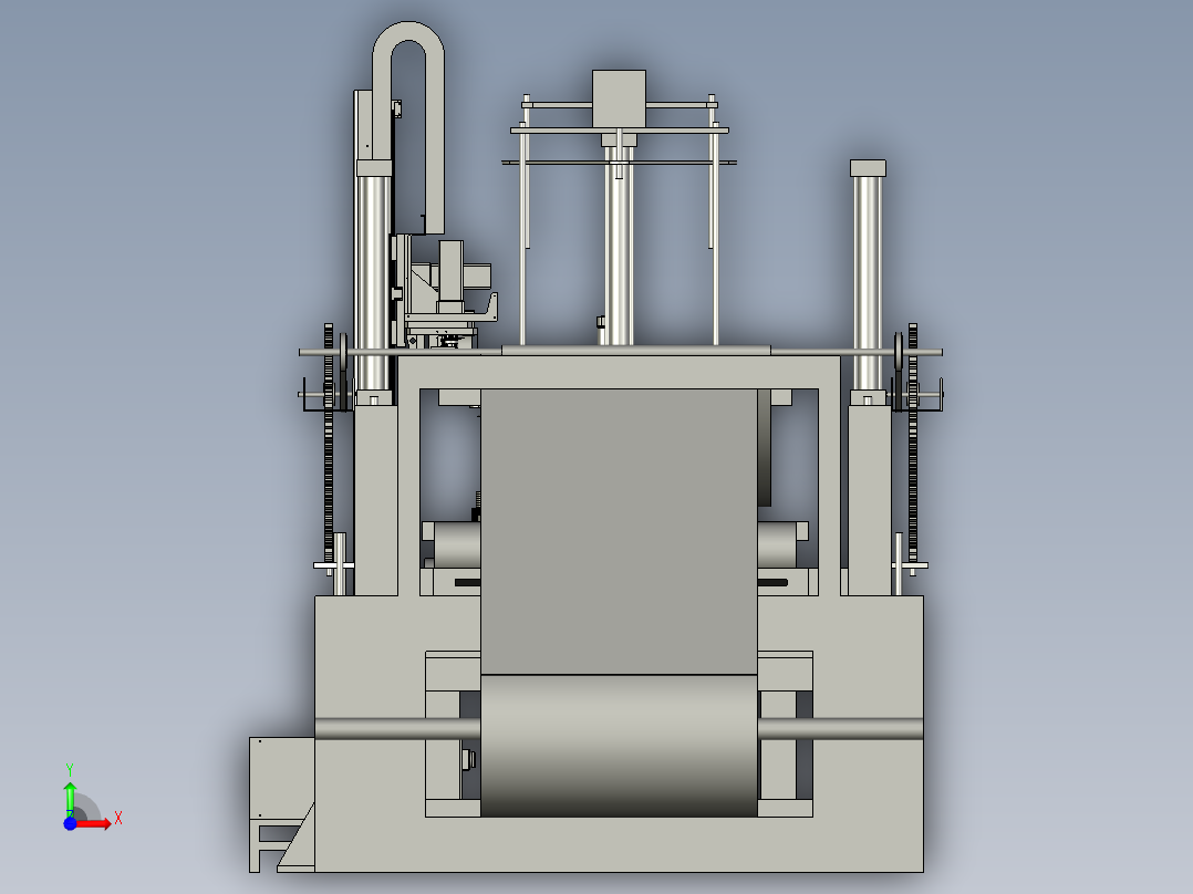 吸塑件的吸塑机下料装置前视图