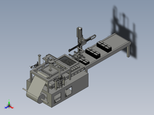 吸塑件的吸塑机下料装置正等轴测缩略图