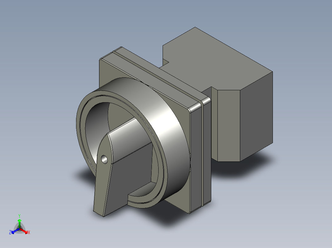 转换开关_GLD11-32正等轴测图