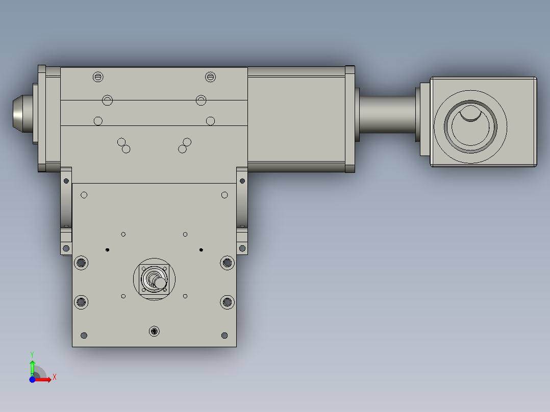 打标机组件前视图